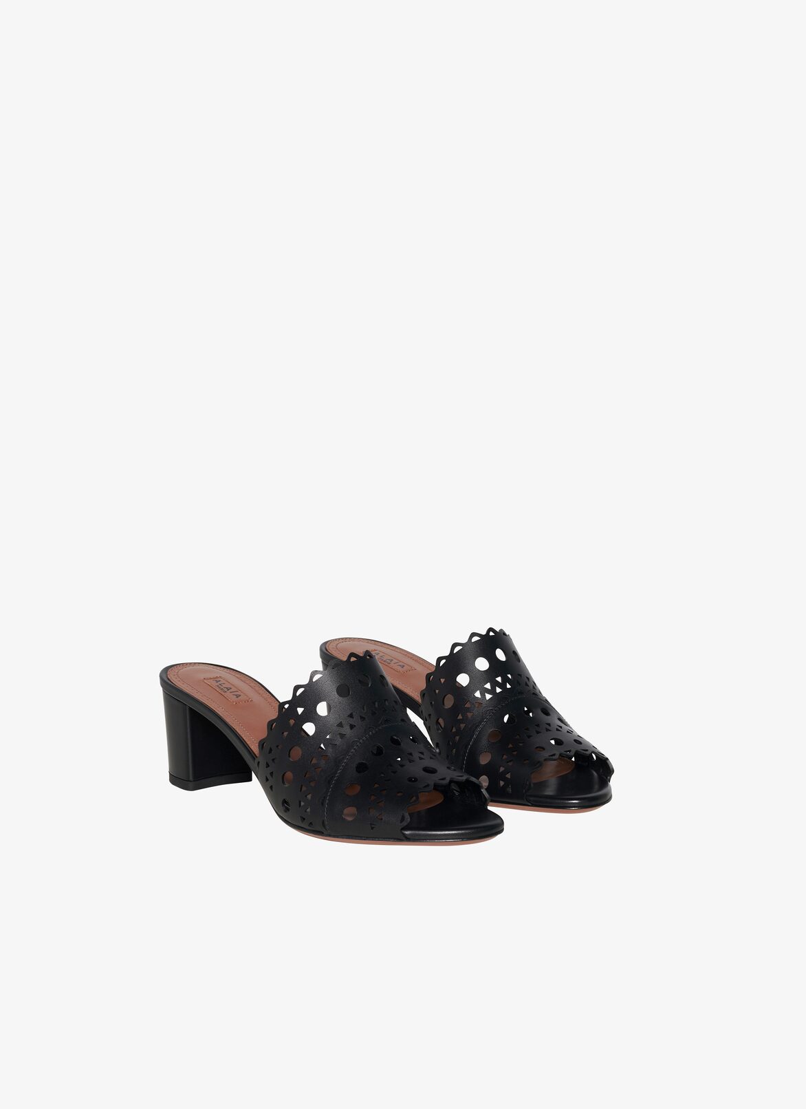 Vienne mules in vienne calfskin ALAÏA BLACK VIENNE MULES IN VIENNE CALFSKIN